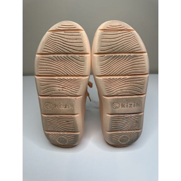 Kizik Roamer Hands-Free Sneaker Unisex Womens 8.5 Mens 7 Peach Knit Low Tie Up - Picture 7 of 9